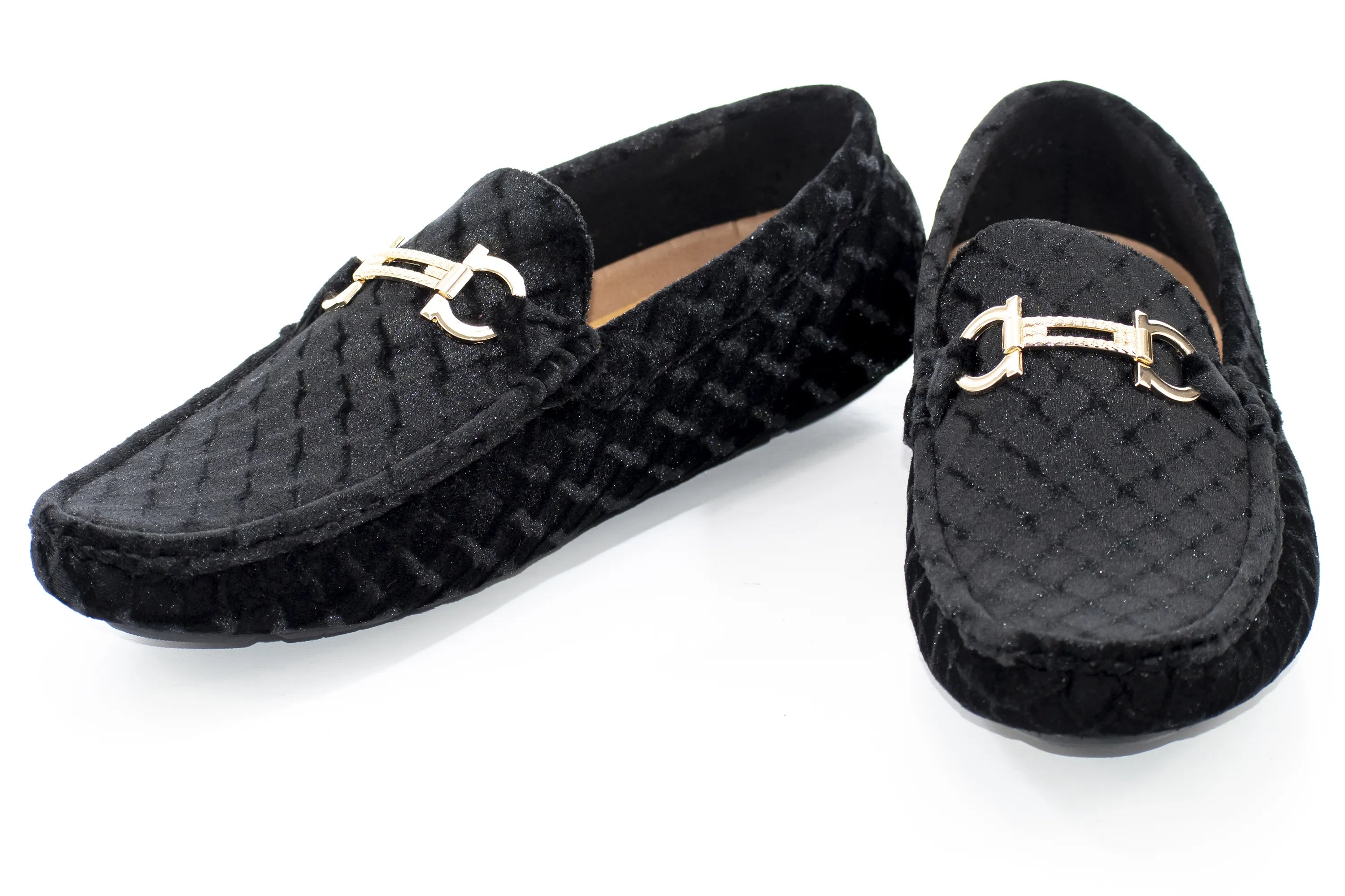 Black Diamond Velvet Designer Bit Driver Loafer