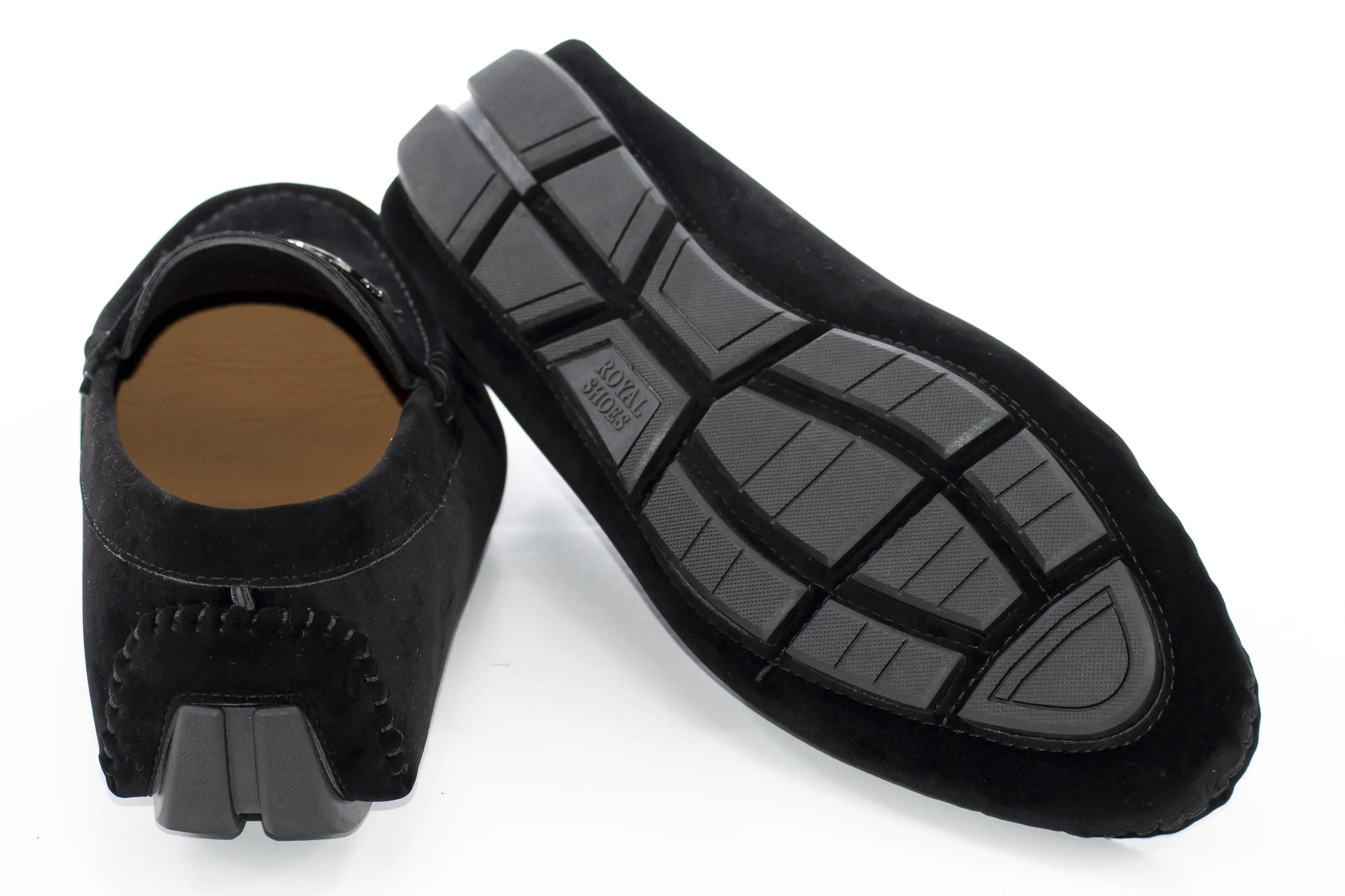 Black Velvet Designer Bit Driver Loafer