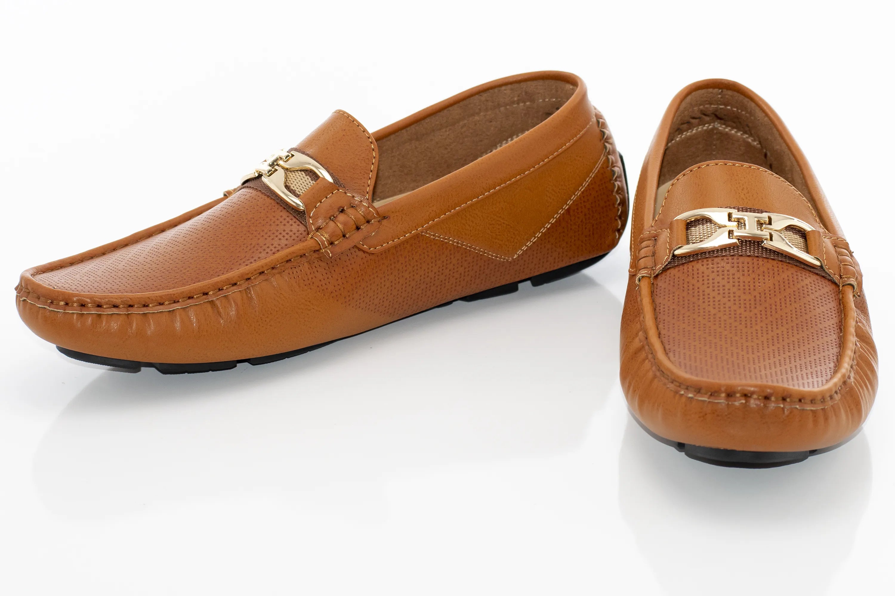 Brown Perforated Designer Bit Driver Loafer