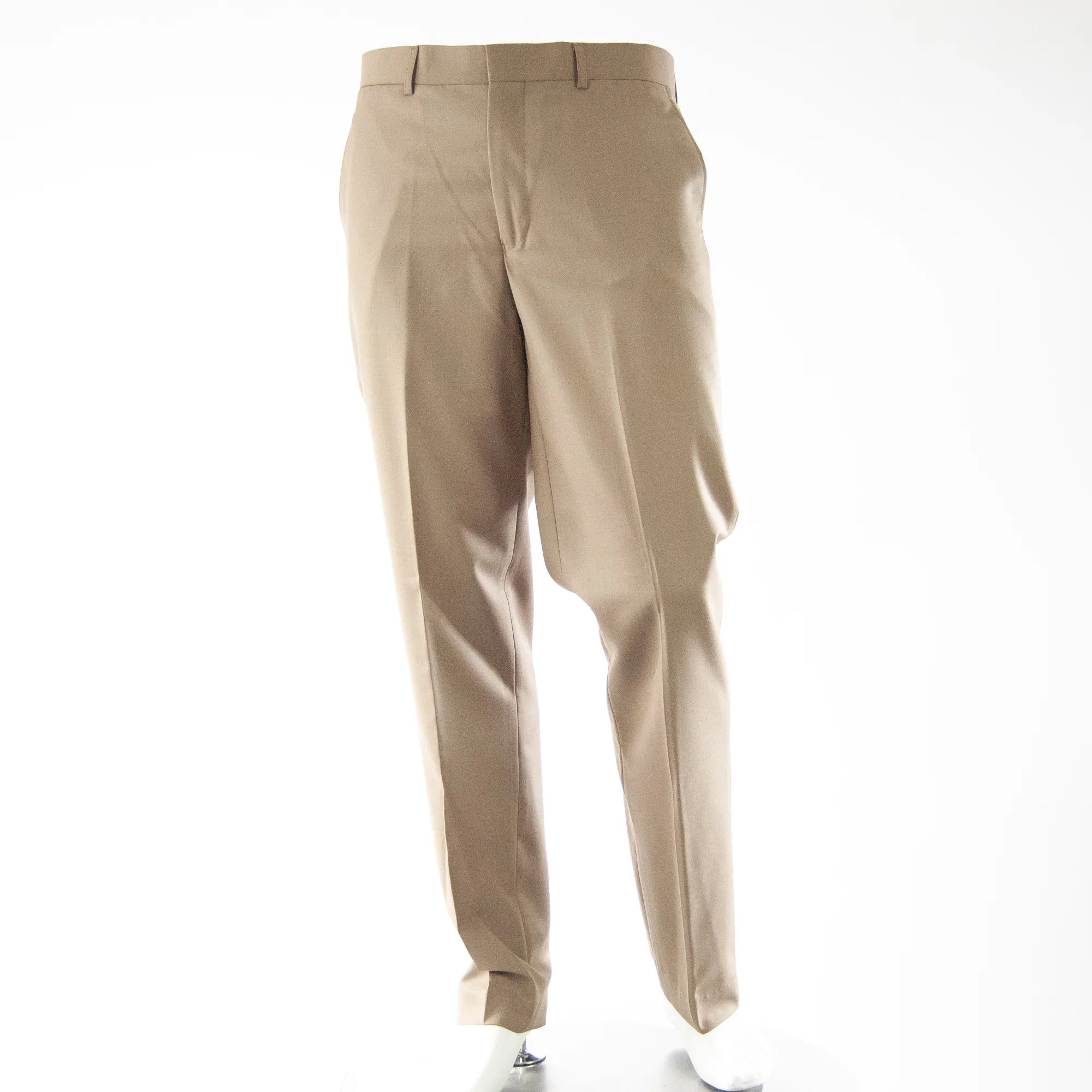 Beige Ultra Slim-Fit Dress Pants