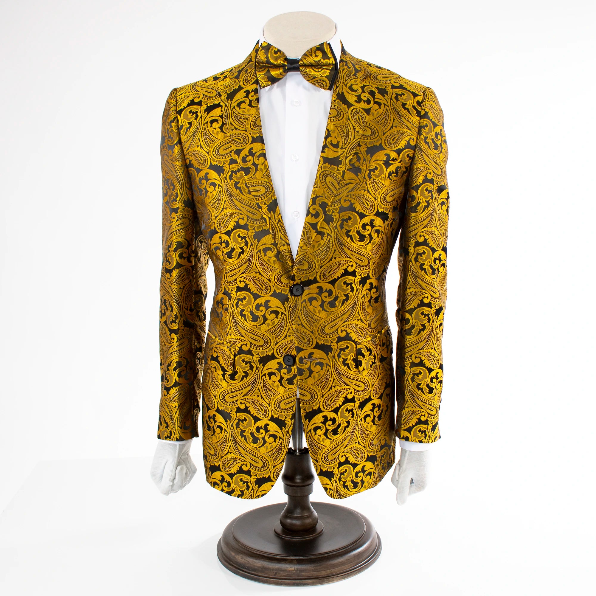 Gold Paisley Modern-Fit Jacket