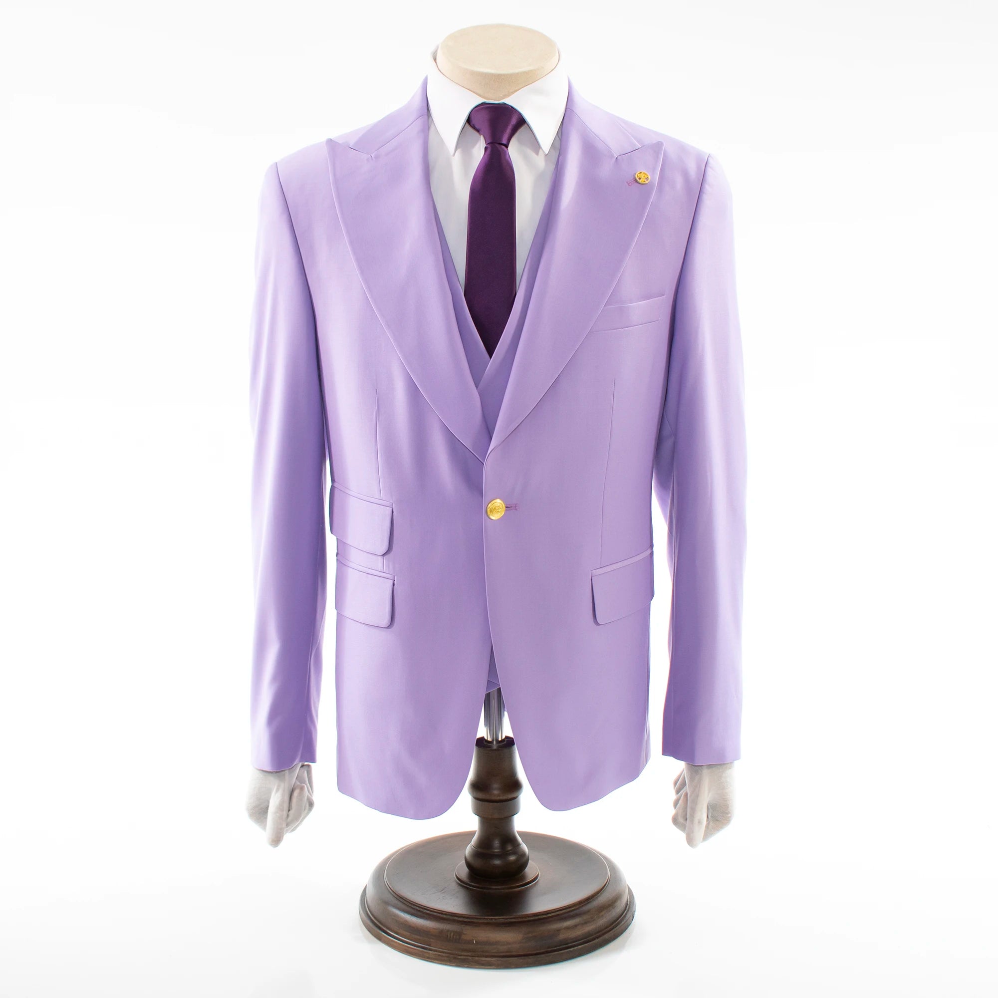 Lavender 3-Piece Slim-Fit Suit