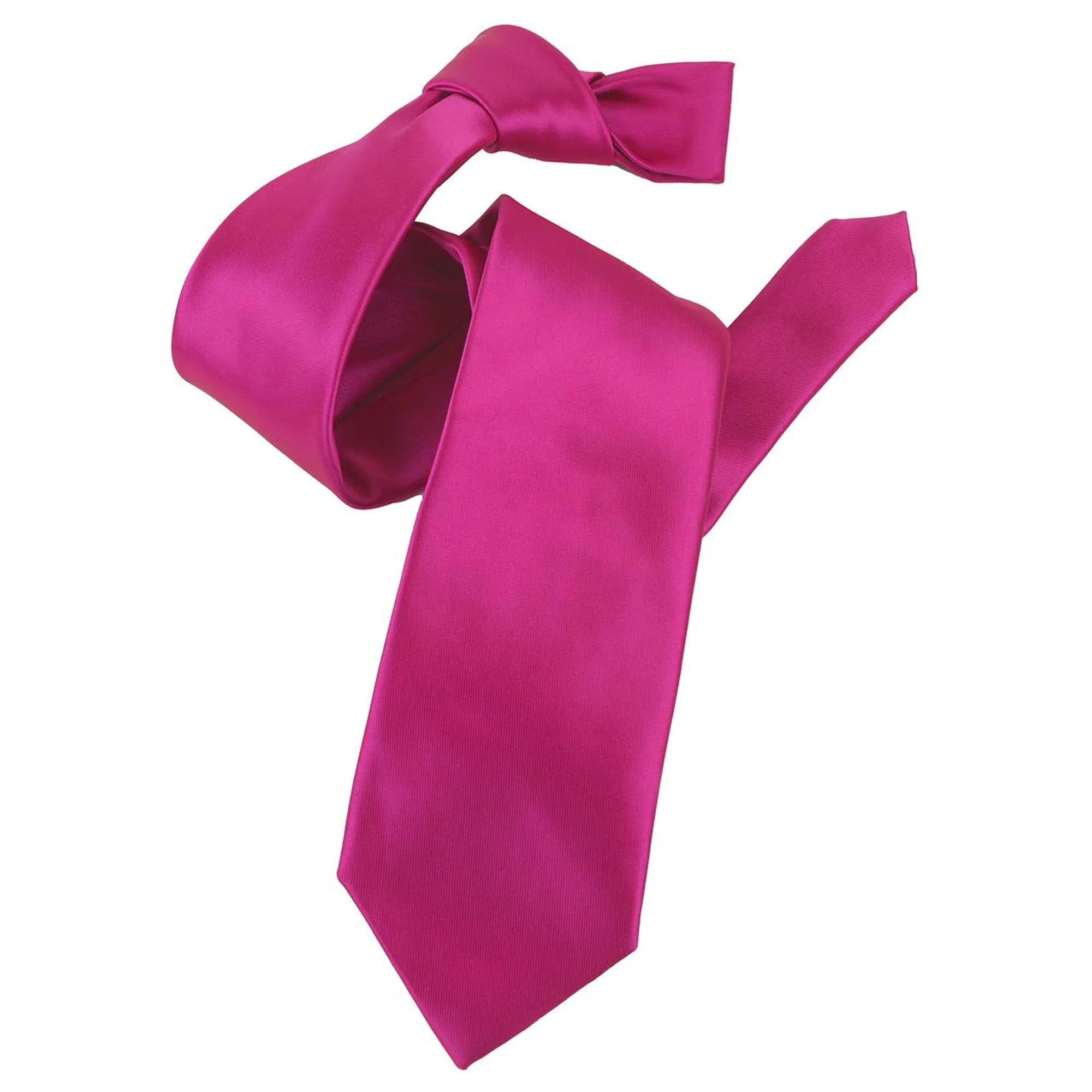 Hot Pink Satin Necktie