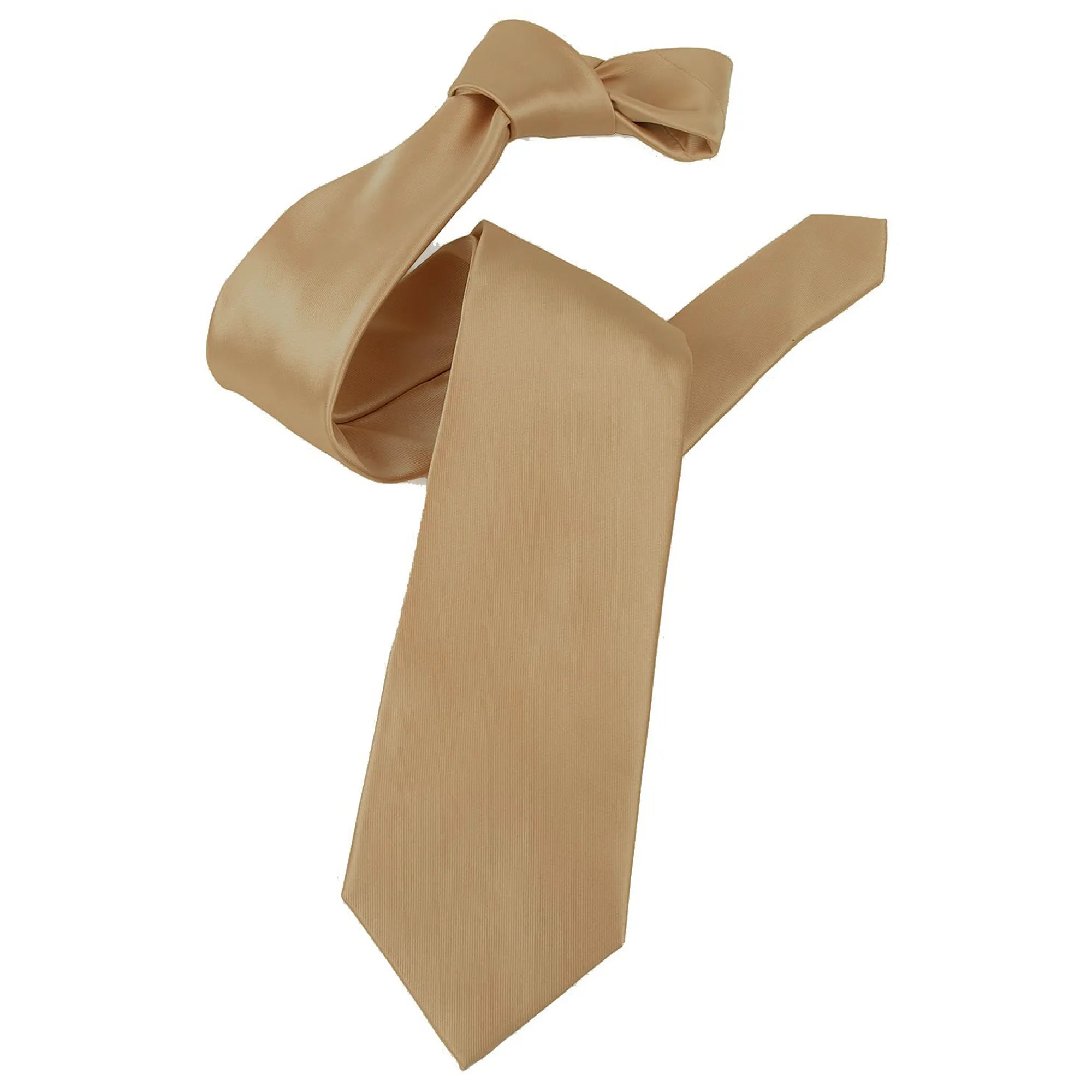 Camel Satin Slim-Width Necktie