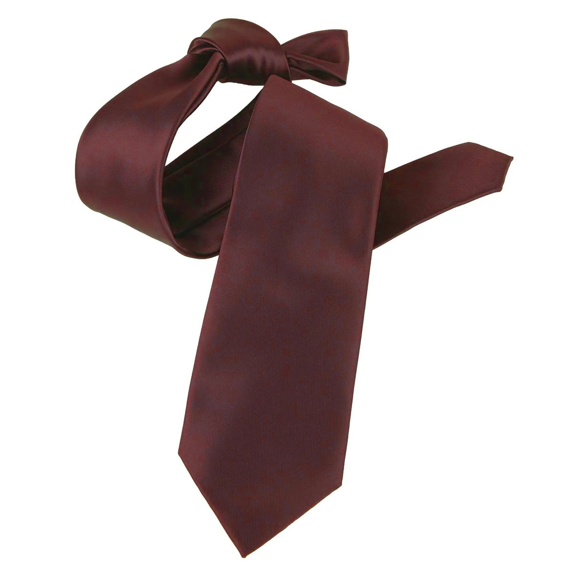 Choco Brown Satin Slim-Width Necktie