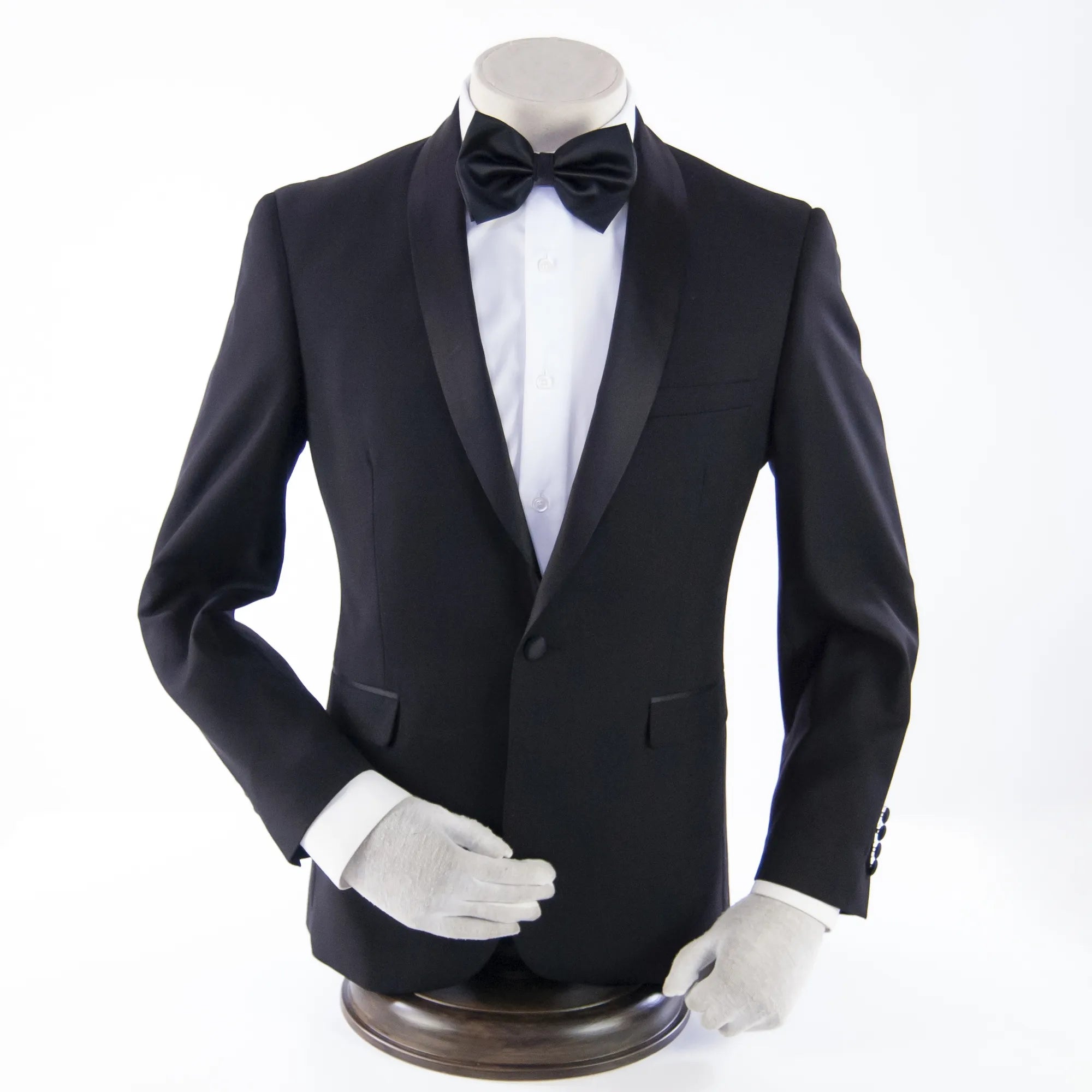 Black 2-Piece Slim-Fit Tuxedo with Shawl Lapel