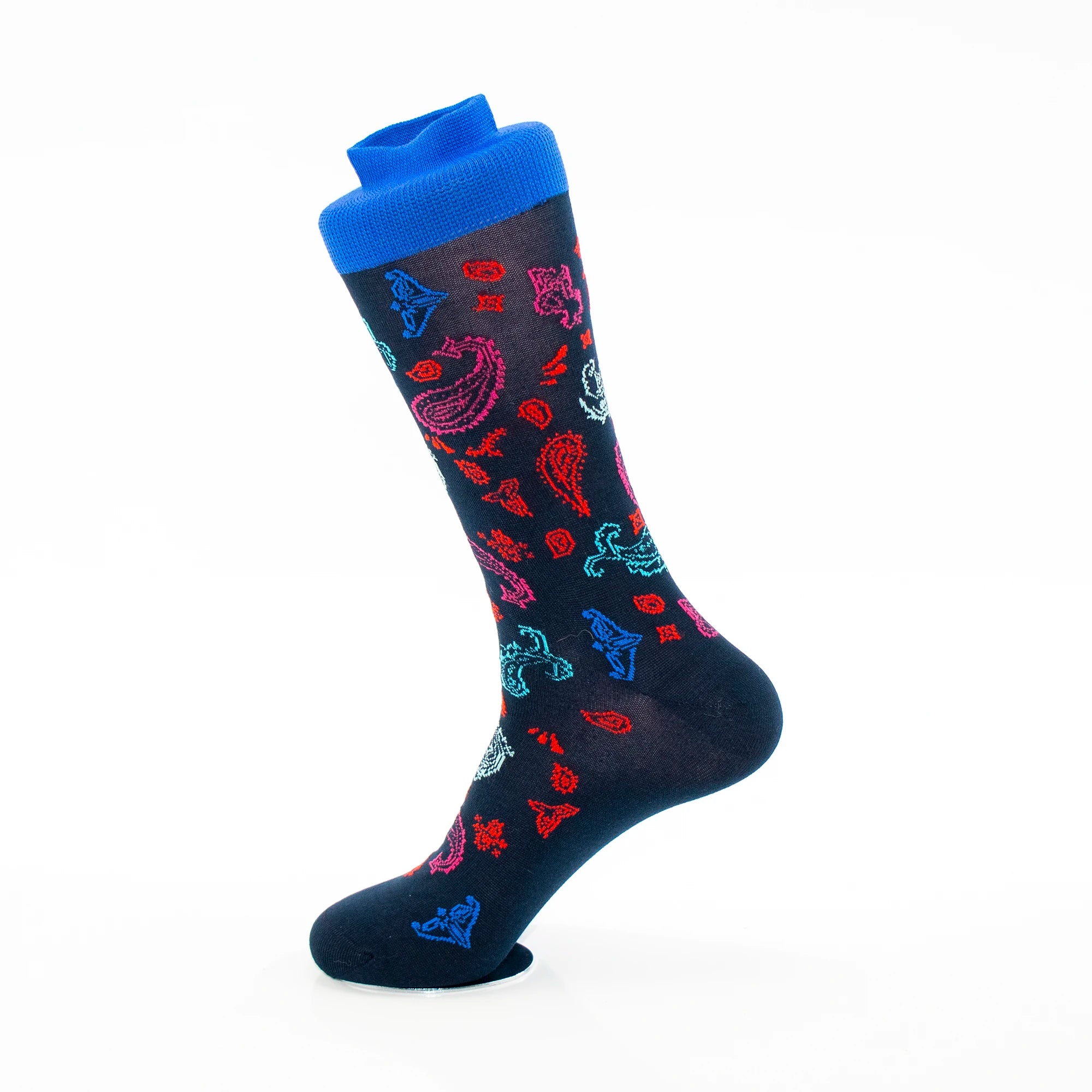 Colorful Paisley Dress Socks