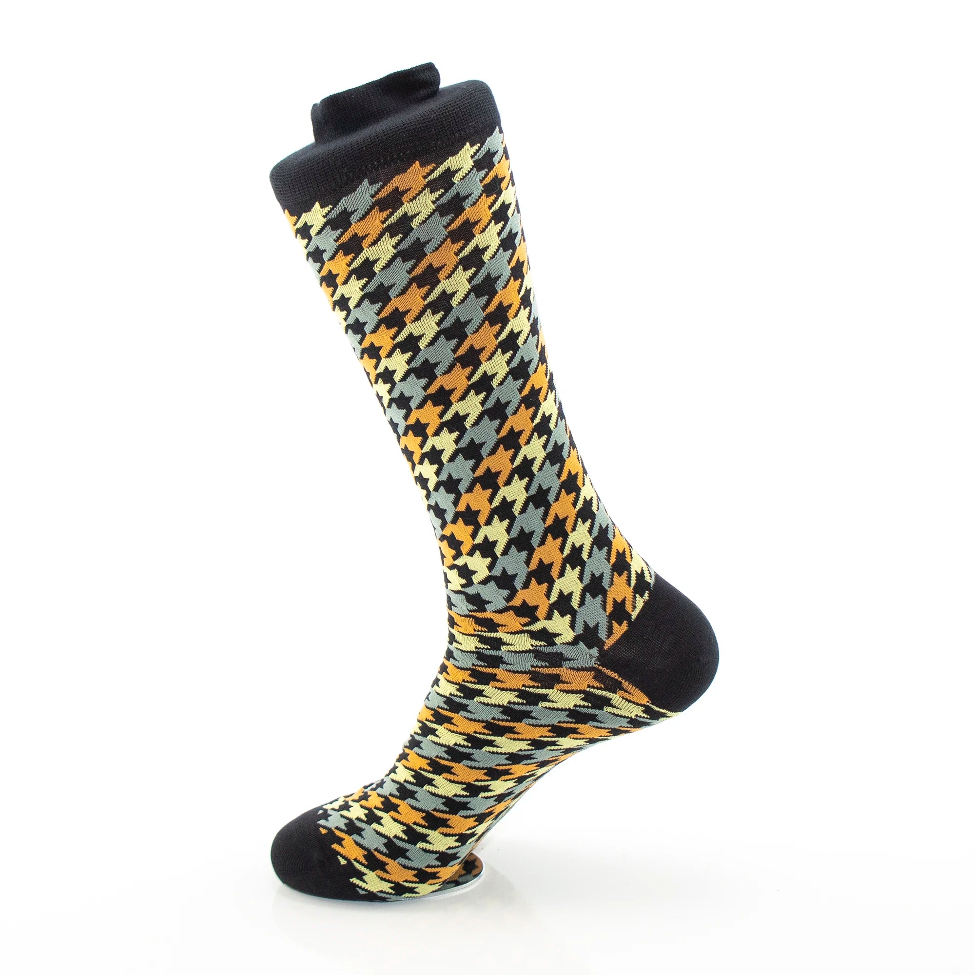 Multicolor Houndstooth Dress Socks