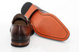 Men's Brown Cap-Toe Monk Strap Dress Shoe - Back, Sole