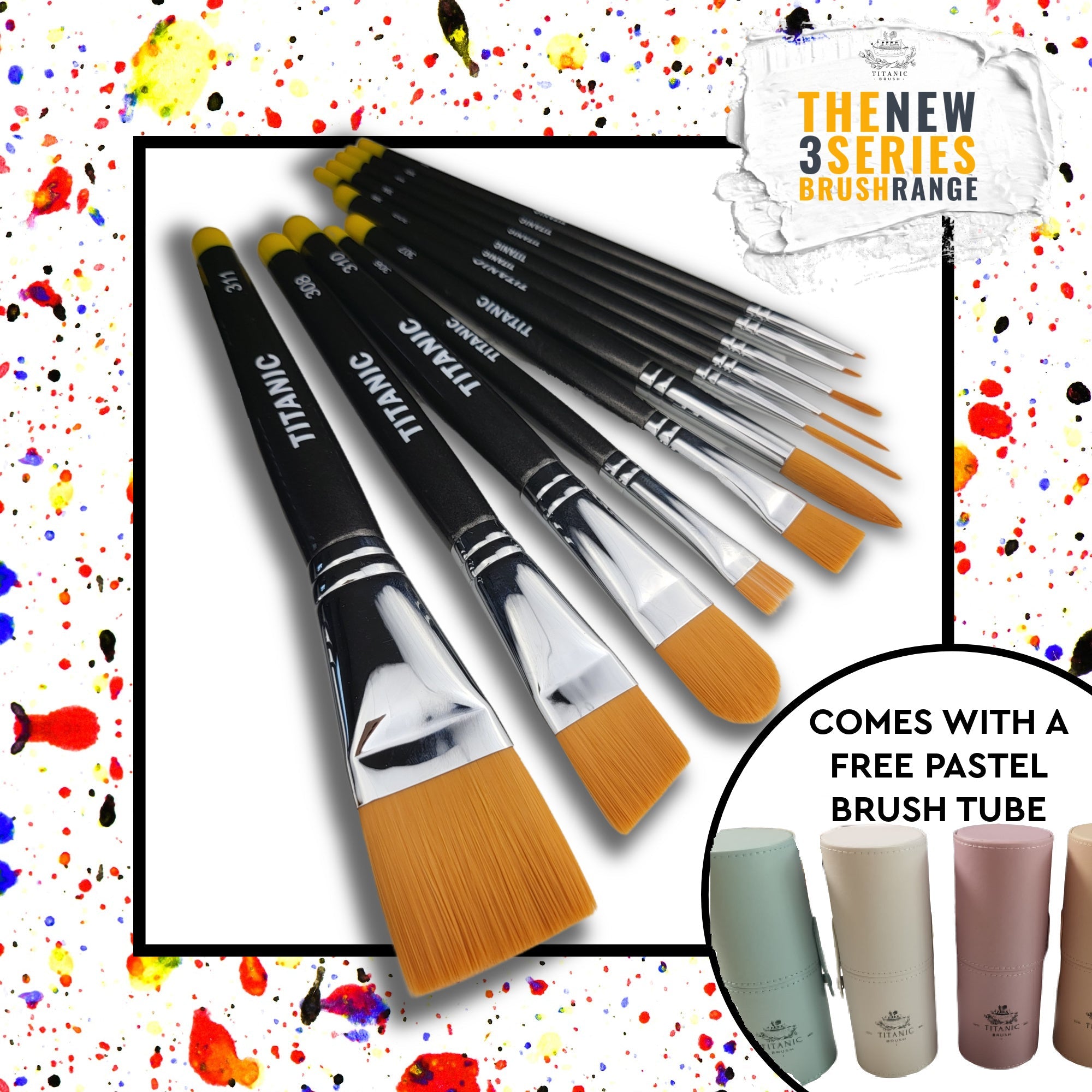 New York Central Munich Premier Bristle Blend Brush, Filbert Size #12