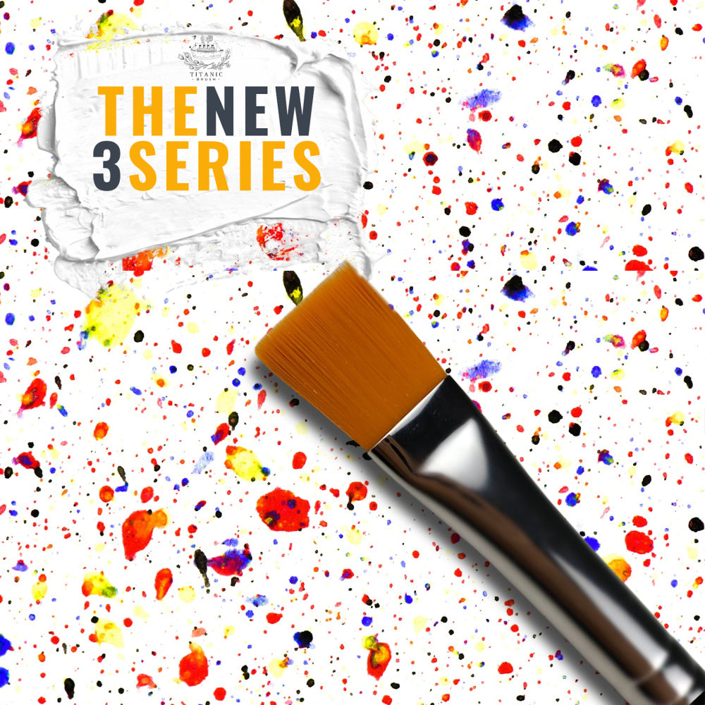 NEW 3 Series - No. 306 - 1/2 Flat Duo-Fibre Stipple Brush – Titanic Brush  Co.