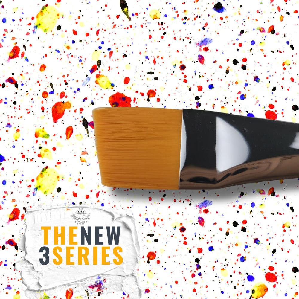 NEW 3 Series - No. 306 - 1/2 Flat Duo-Fibre Stipple Brush