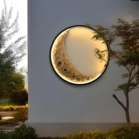 outdoor wall light mimic moon