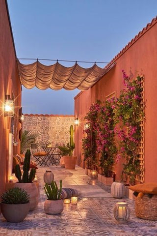 warm toned courtyard