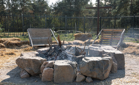 Built-in Stone Firepit