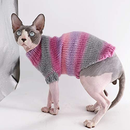 - Ropa de invierno para gatos, abrigo de cuello redondo para para gatos y perros pequeños, suéteres para gatos sin pelo | BESTMASCOTA.COM