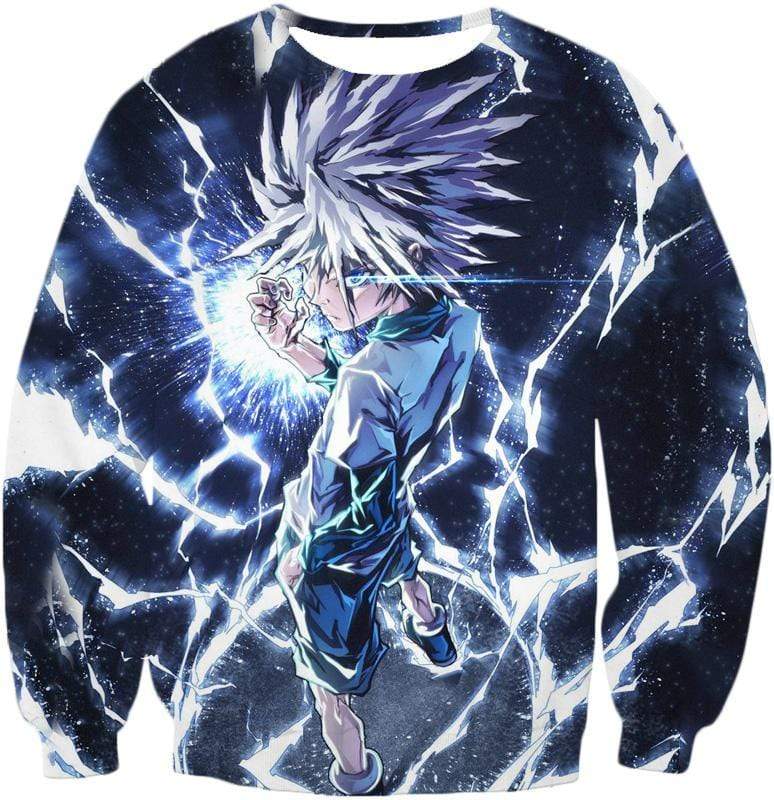 Hunter X Hunter Killua Zoldyck Lightning Hoodie HXH 3D