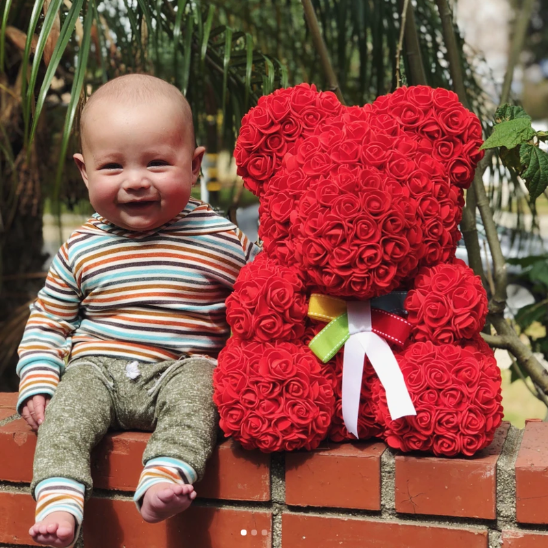 lovely roses teddy bear