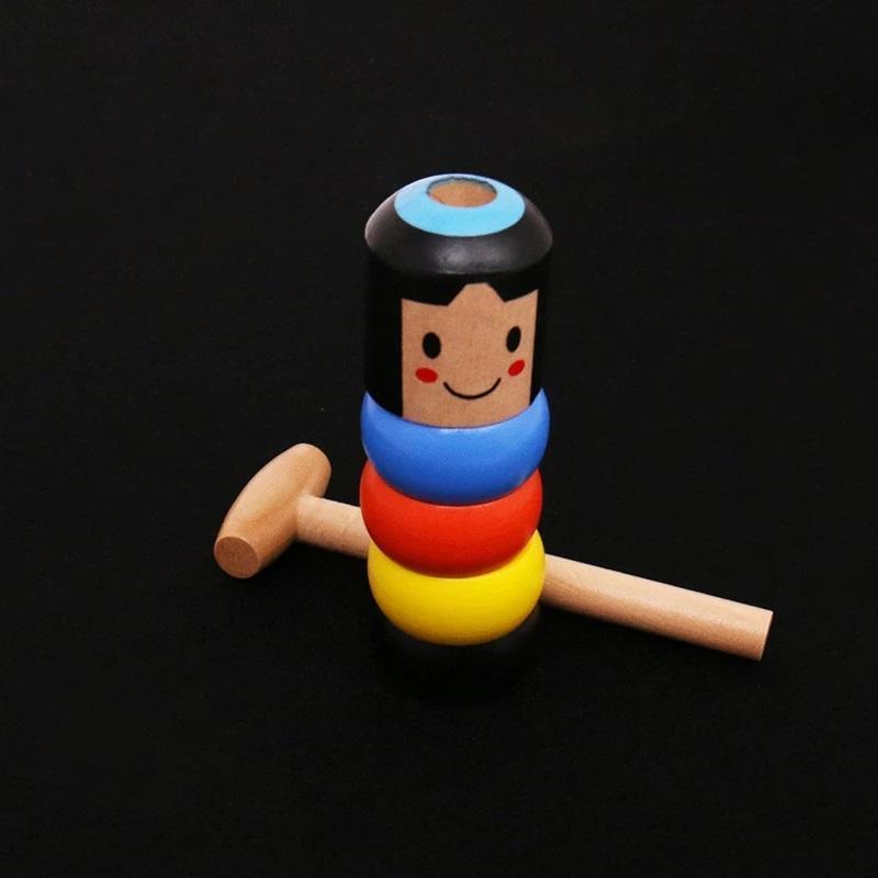 wooden daruma doll
