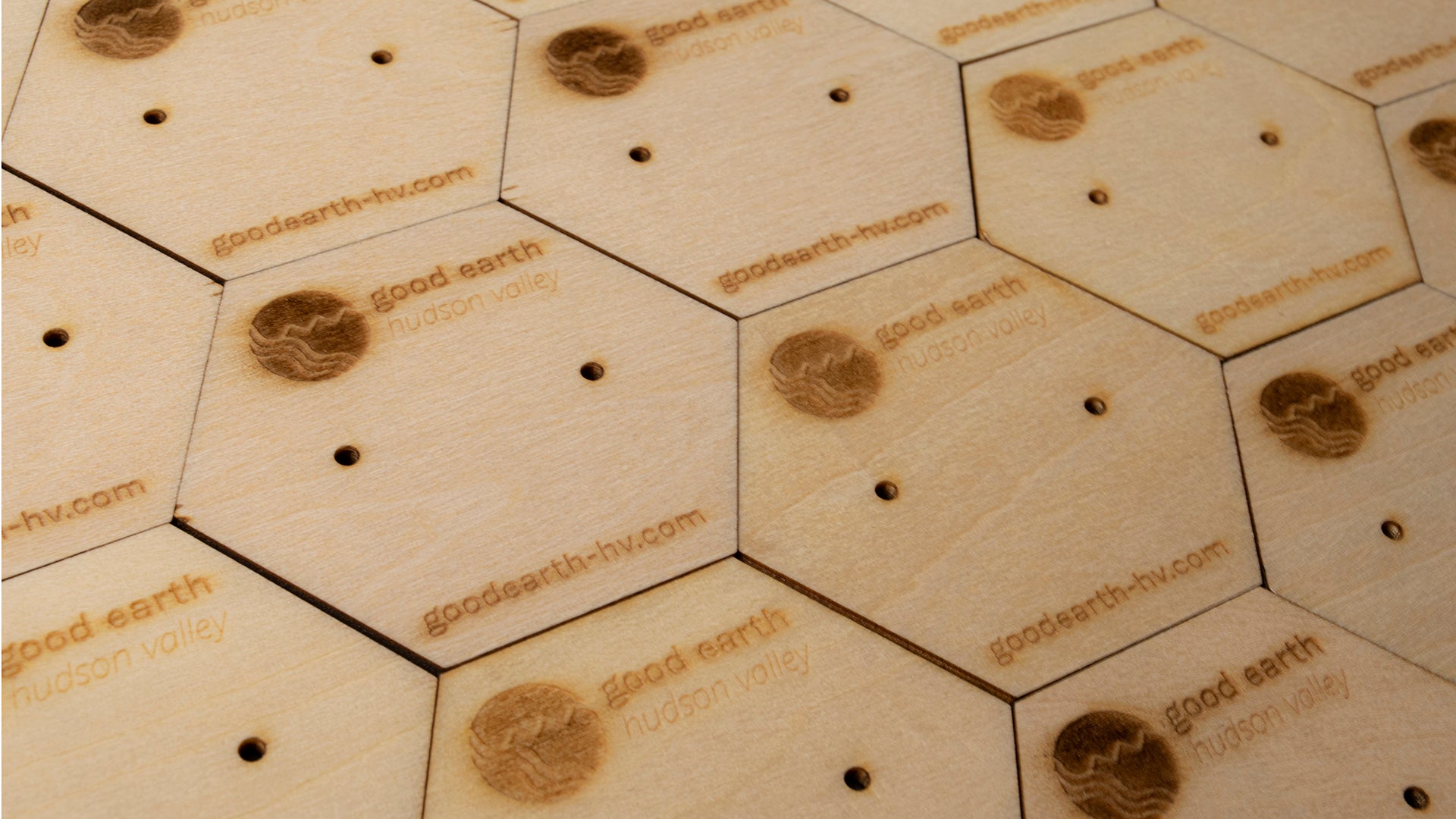 goodearth- wood hexagon earring back