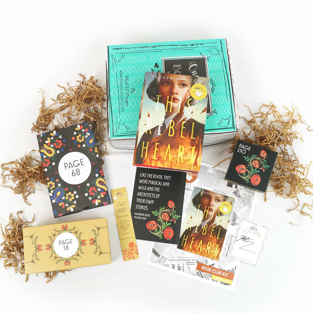 OUABC Book subscription box featuring This Rebel Heart by Katherine Locke