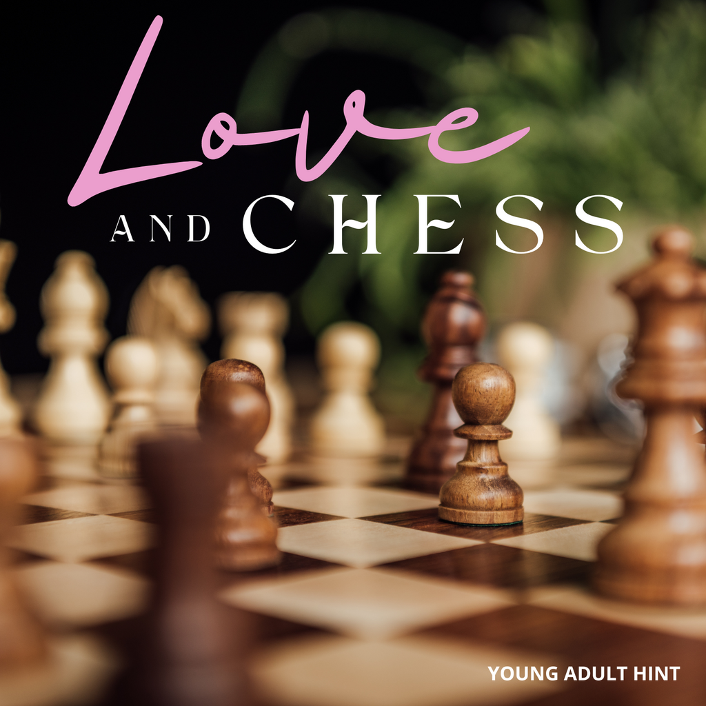 Close-up of a chessboard on the cover of Novel "Love and Chess"