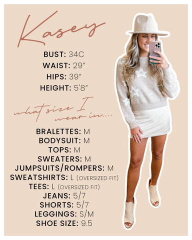kasey's measurements
