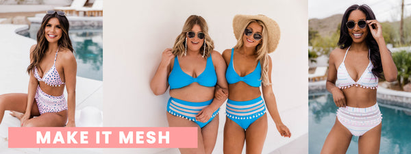 swimsuits with mesh