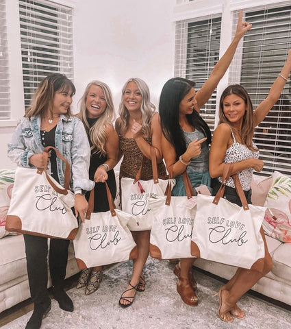 self love club canvas bag