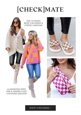 checkered tops shoes accessories