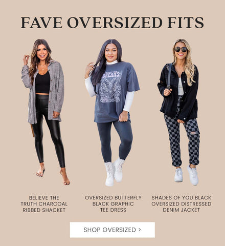 oversized tops, sweaters, tees