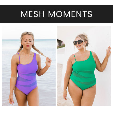 mesh cutout swimsuits
