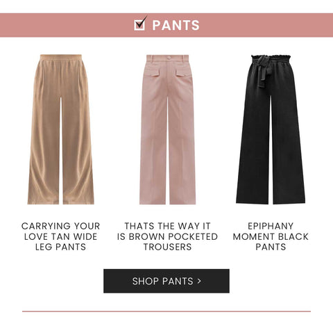 wide leg pant capsule collection