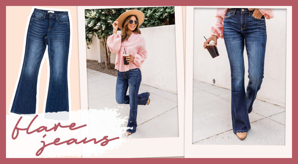 what to wear with flare jeans