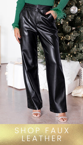 faux leather pants