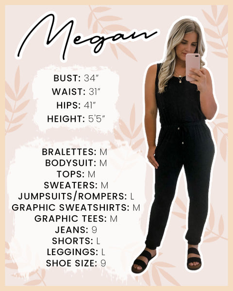 megan's measurements