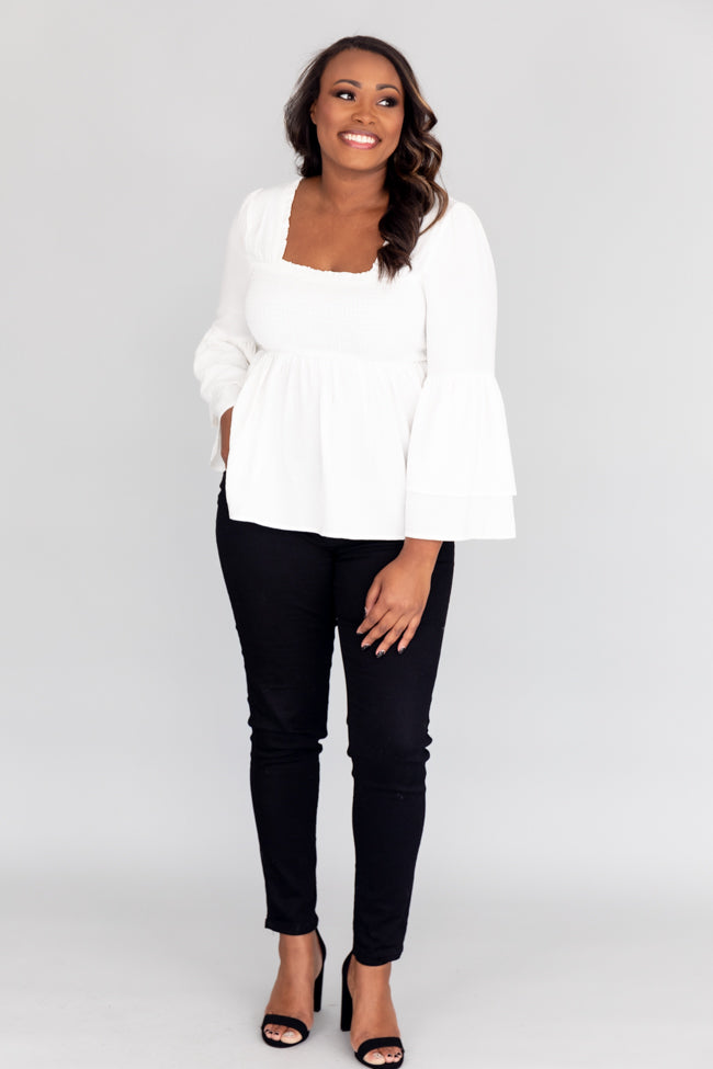 A Lifelong Love Letter Ivory Blouse – Pink Lily