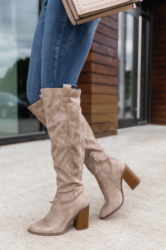 Tall Brown Suede Boots With Heel Echoclinicsnhsuk