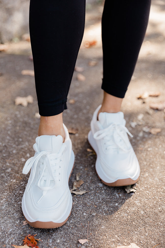 reebok white platform sneakers