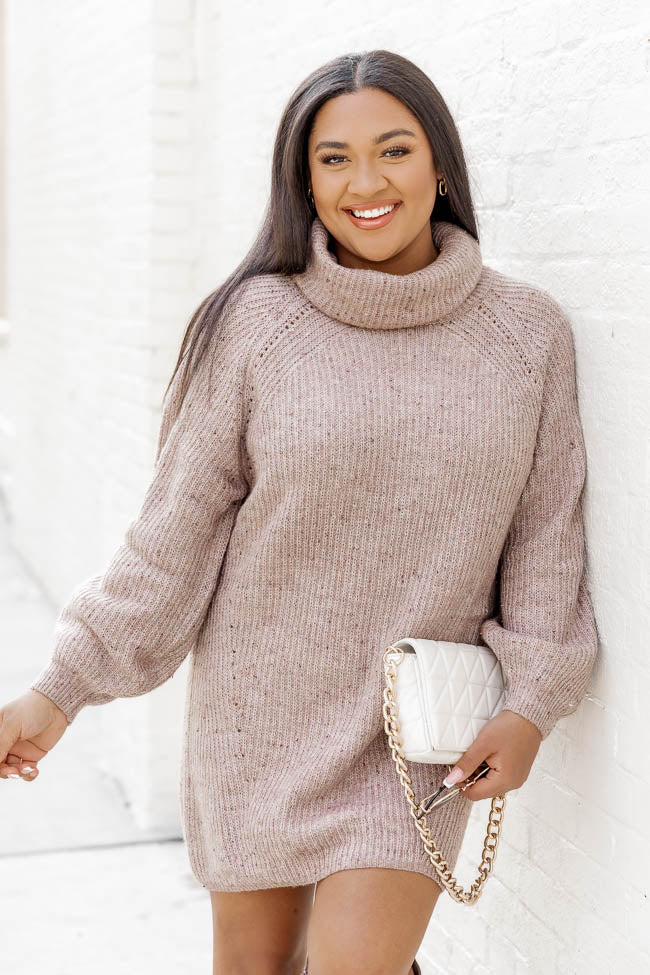 blush pink sweater dress