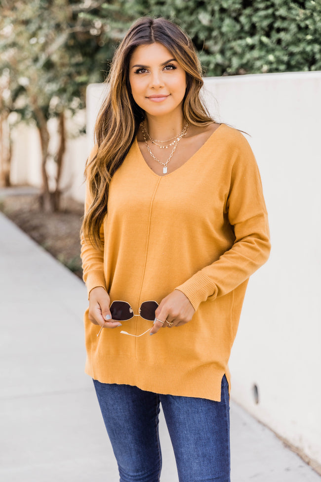 mustard sweater