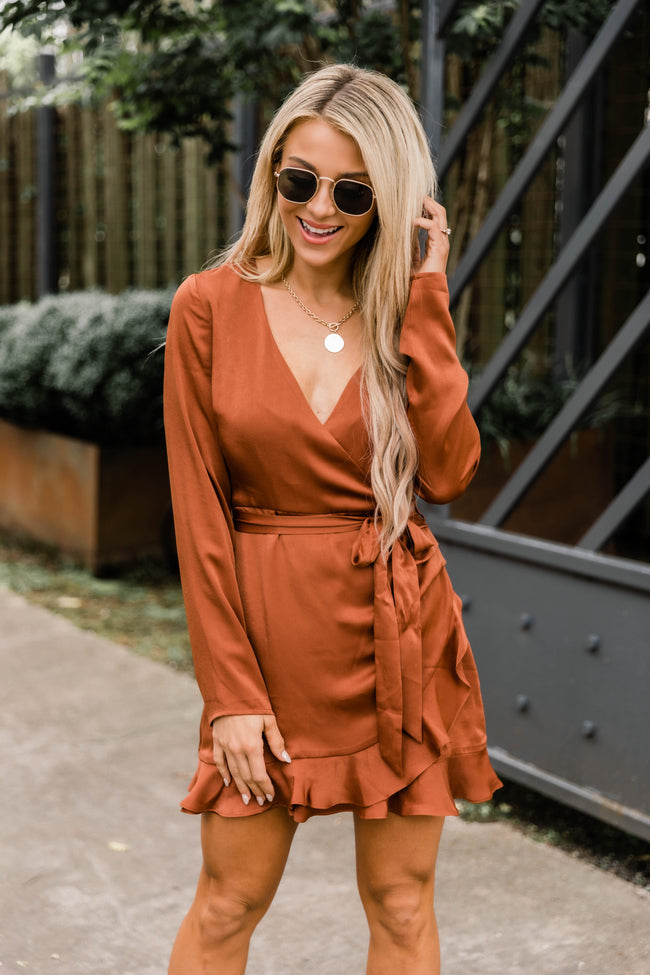 Dream By Daylight Rust Romper – Pink Lily