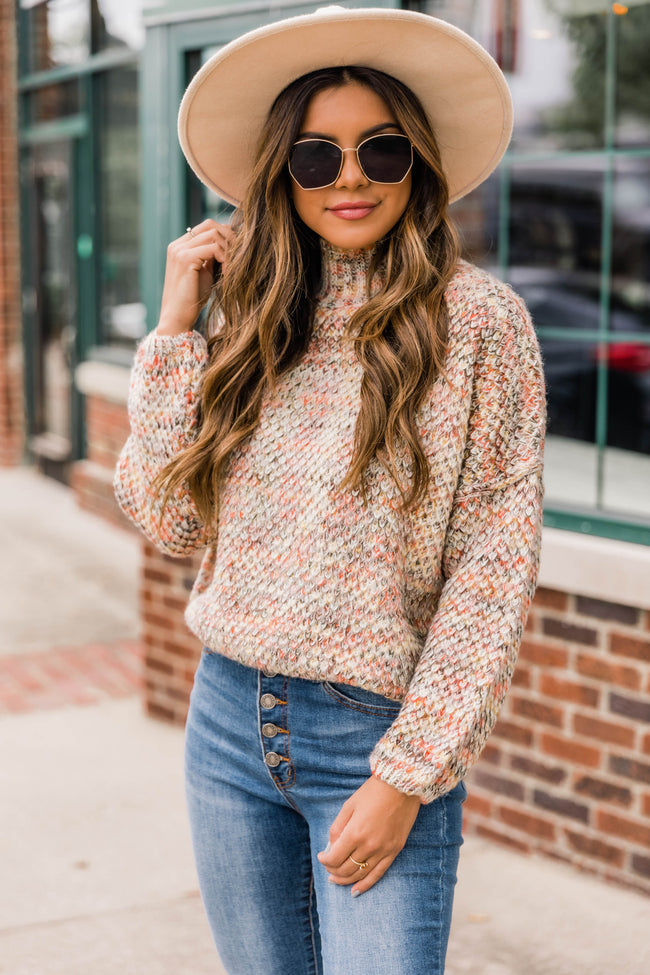 An Endless Rainbow Mock Neck Multi Sweater FINAL SALE – Pink Lily