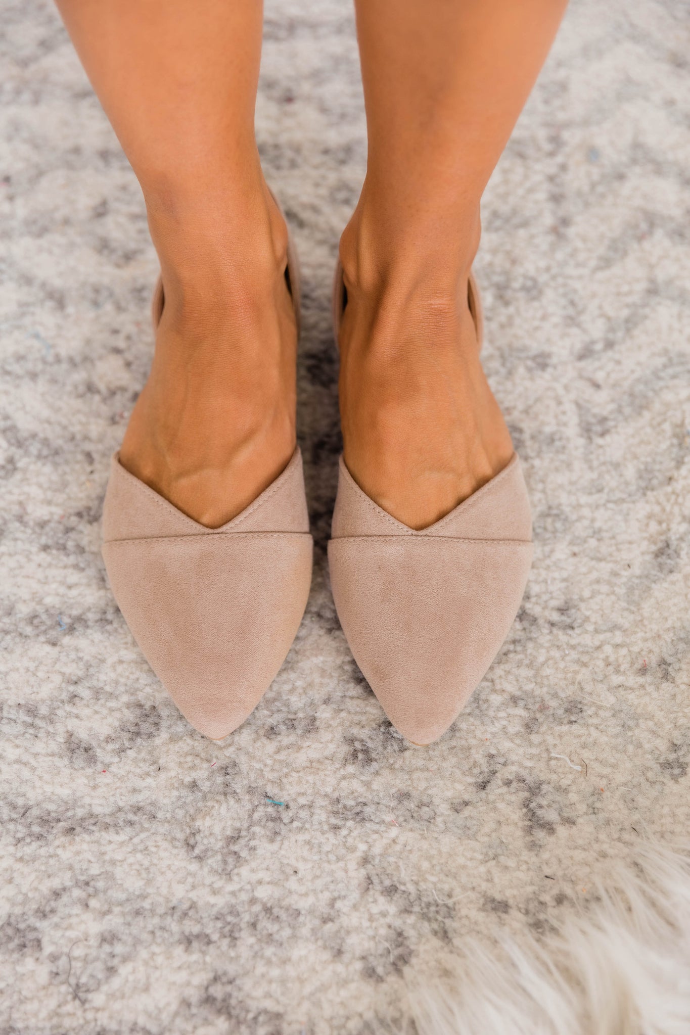 taupe flat dress shoes