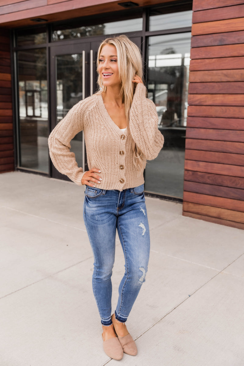 Passion For Fashion Beige Cardigan – Pink Lily