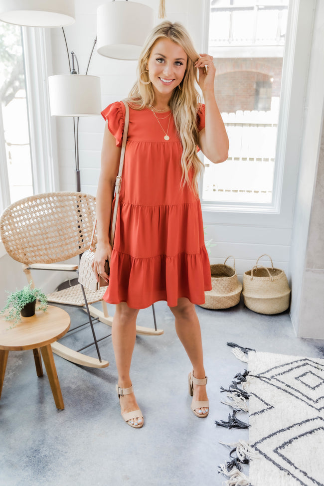Complete My Heart Rust Dress FINAL SALE – Pink Lily
