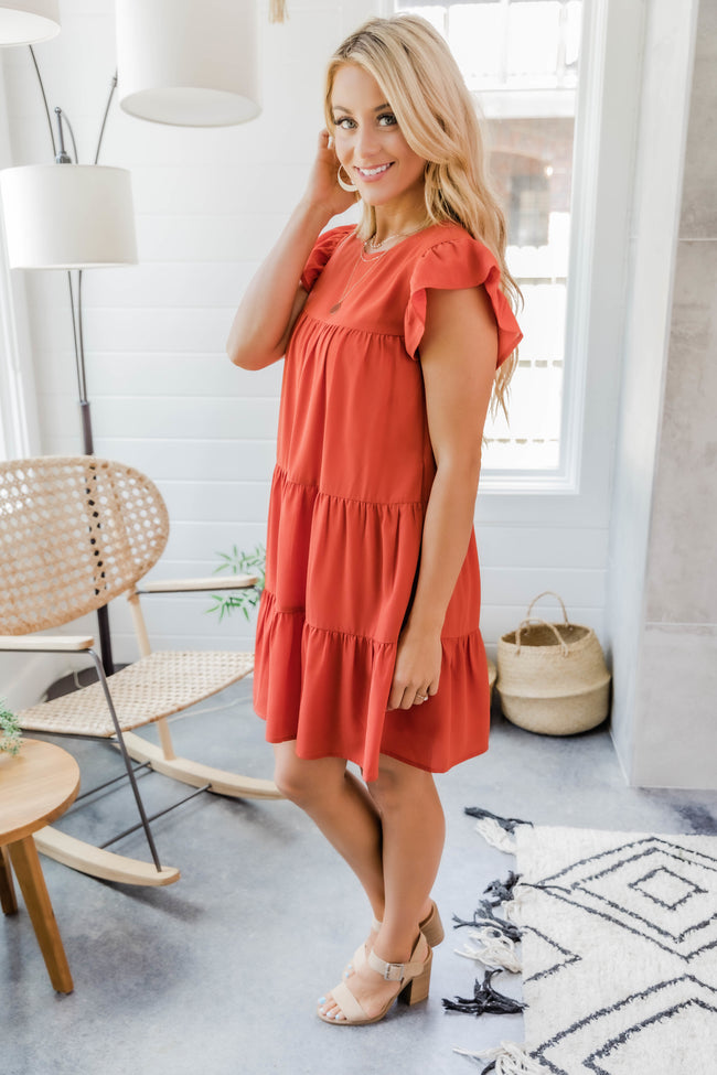 Complete My Heart Rust Dress FINAL SALE – Pink Lily