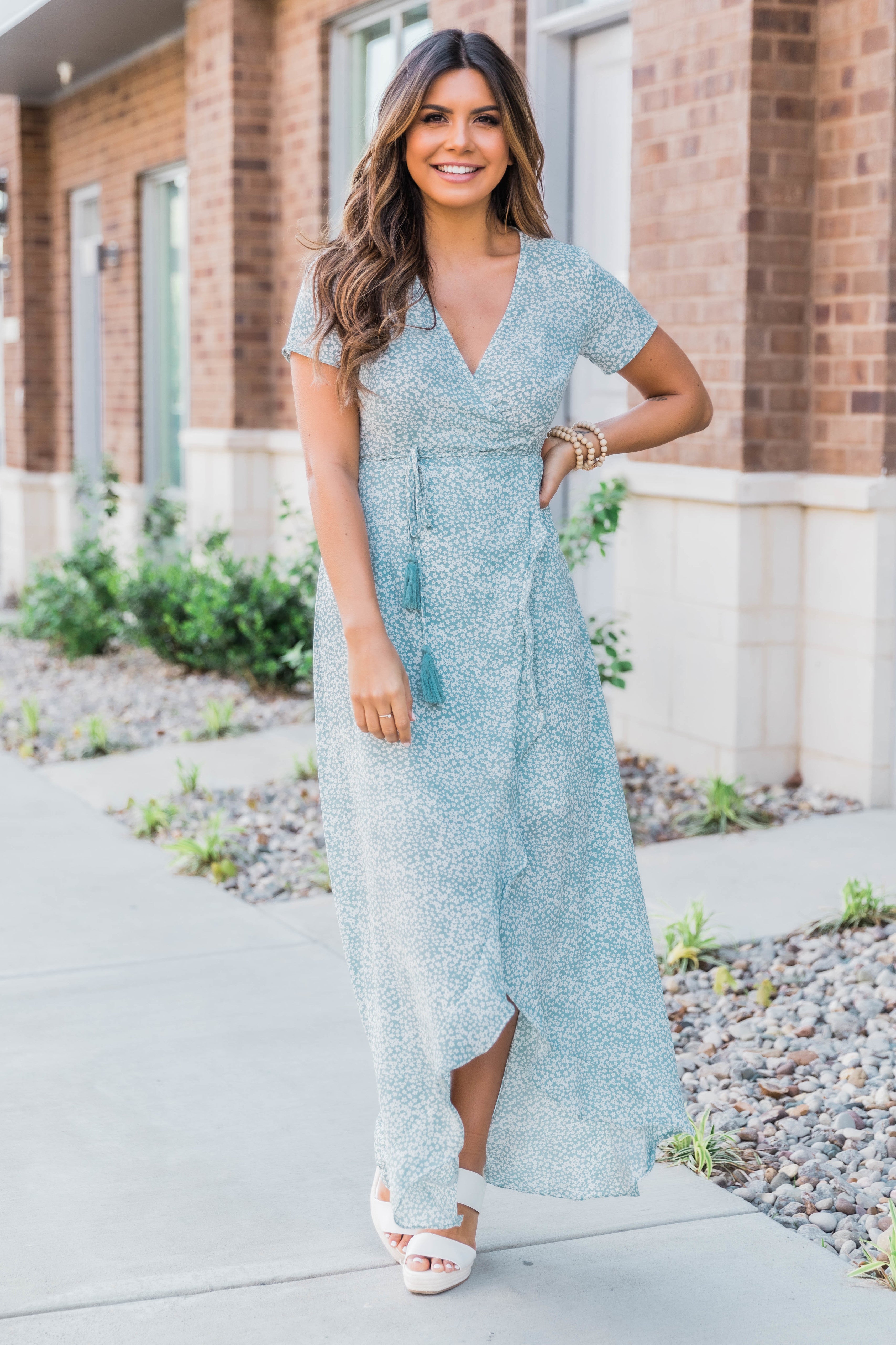 mint floral dress