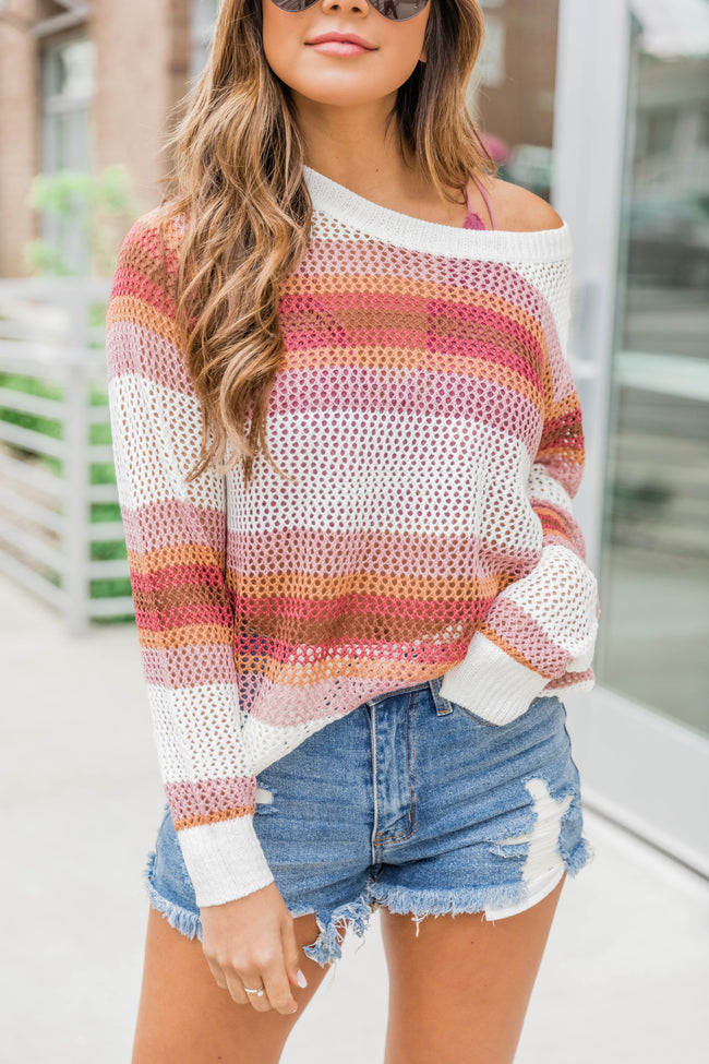 Precious Memories Striped Sweater FINAL SALE – Pink Lily