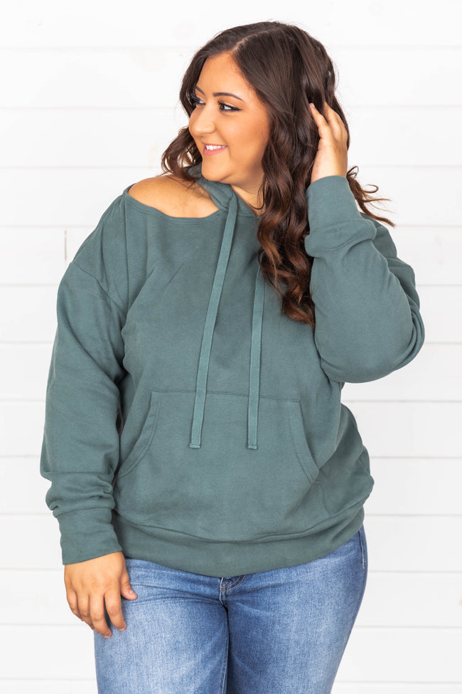 Unexplained Feelings Teal Pullover – Pink Lily